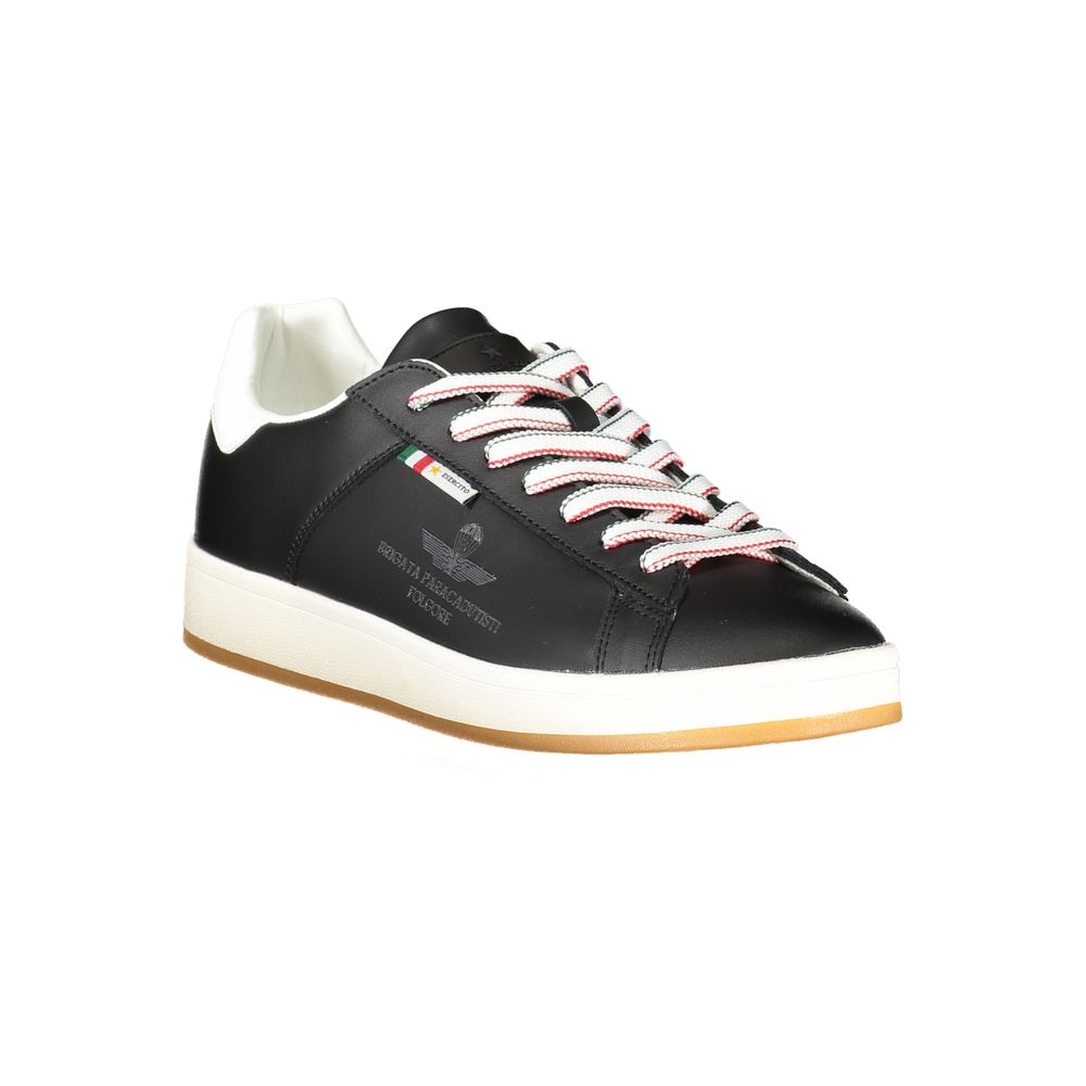 Sneaker de cuero negro para hombre