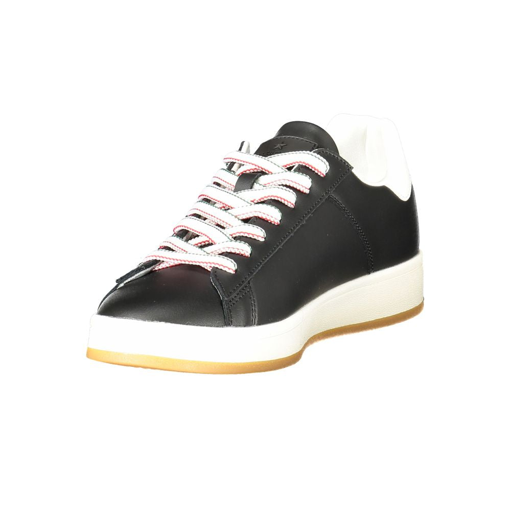 Sneaker de cuero negro para hombre