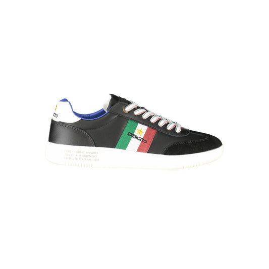 Sneaker de cuero negro para hombre
