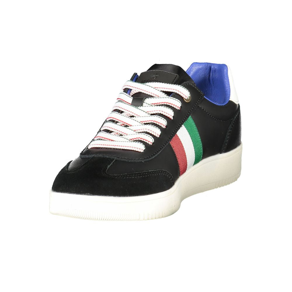 Sneaker de cuero negro para hombre