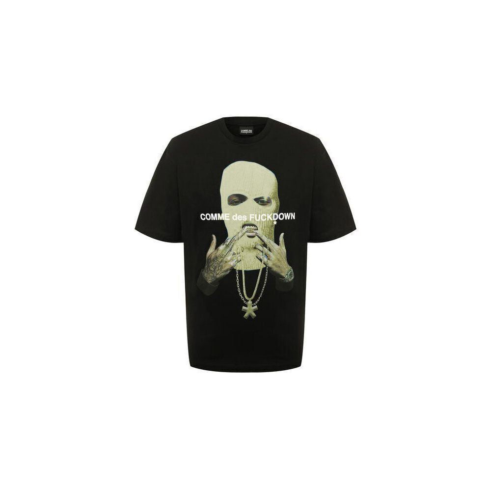 Black Cotton Women T-Shirt