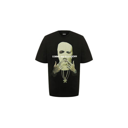 Black Cotton Women T-Shirt