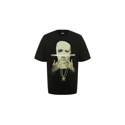 Black Cotton Women T-Shirt