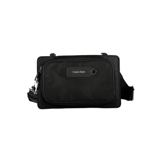 Bolso bandolera de poliéster negro