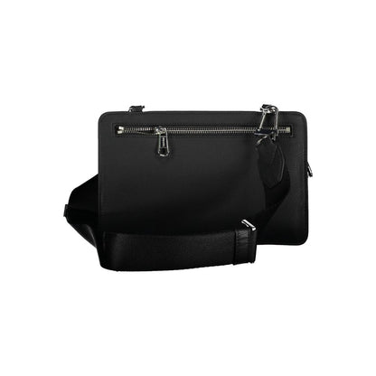 Bolso bandolera de poliéster negro