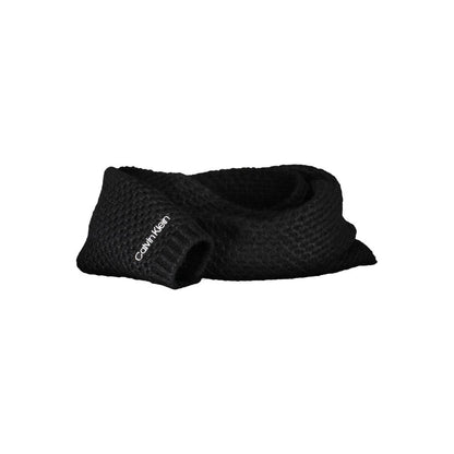 Black Alpaca Wool Scarf