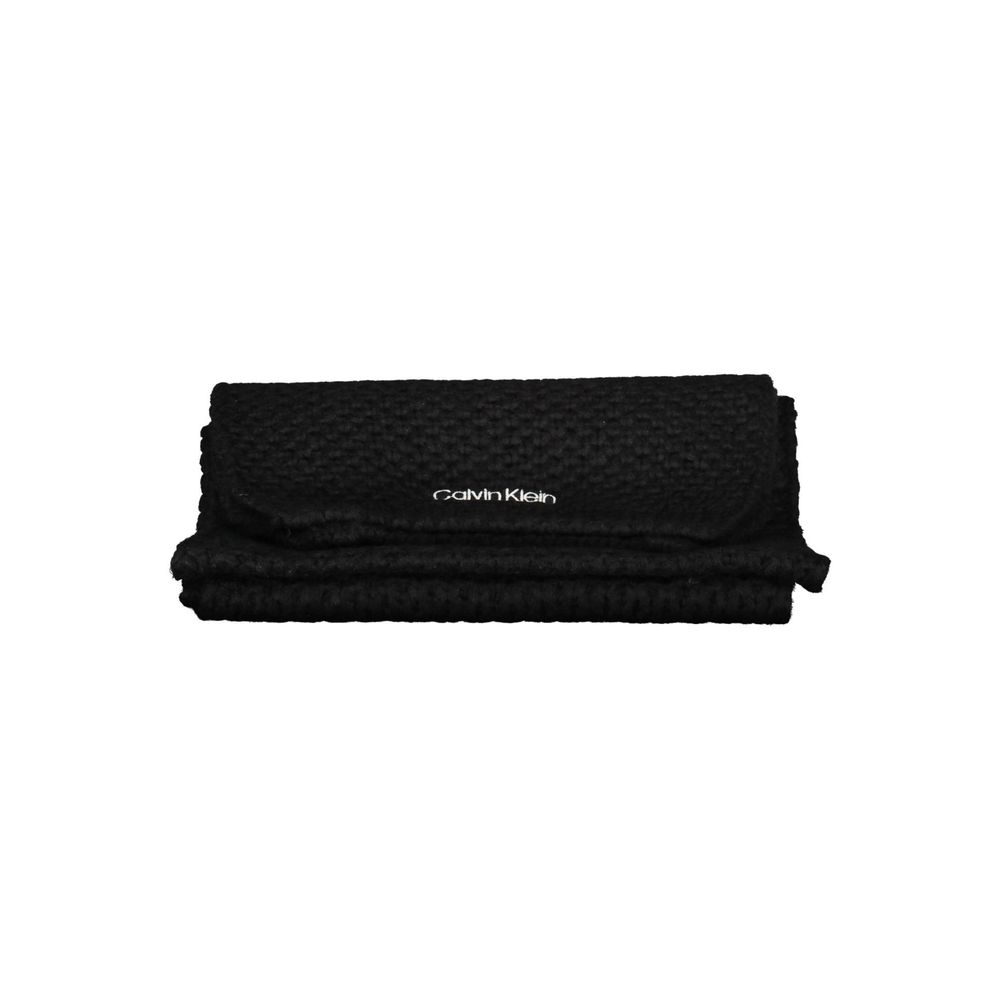 Black Alpaca Wool Scarf