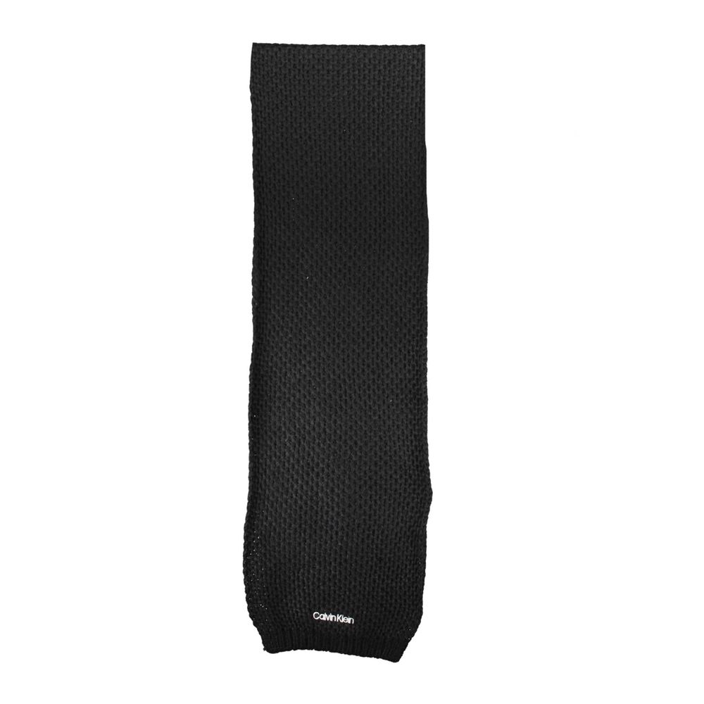 Black Alpaca Wool Scarf