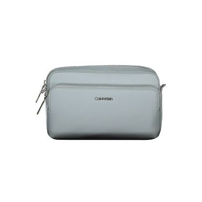 Blue Polyester Handbag