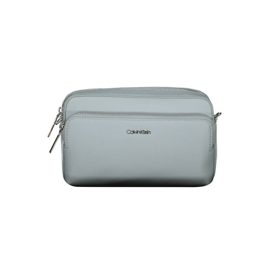 Blue Polyester Handbag