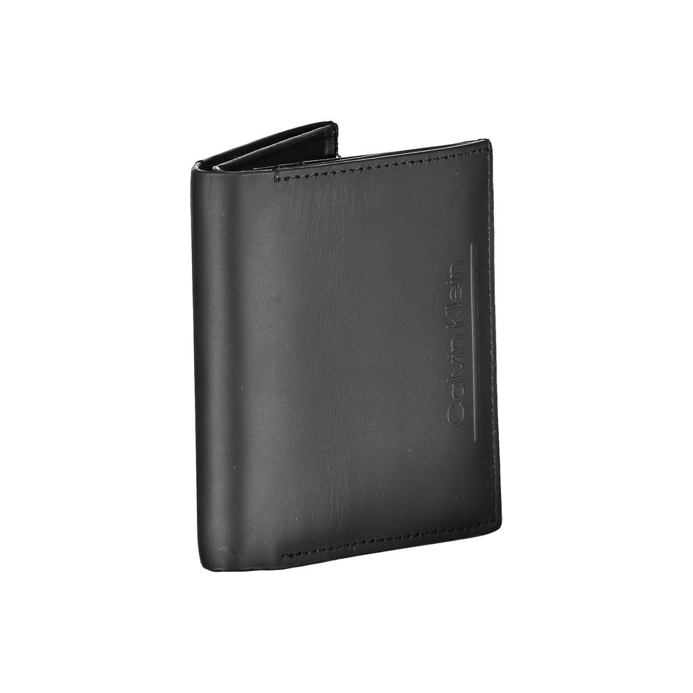 Cartera de piel negra