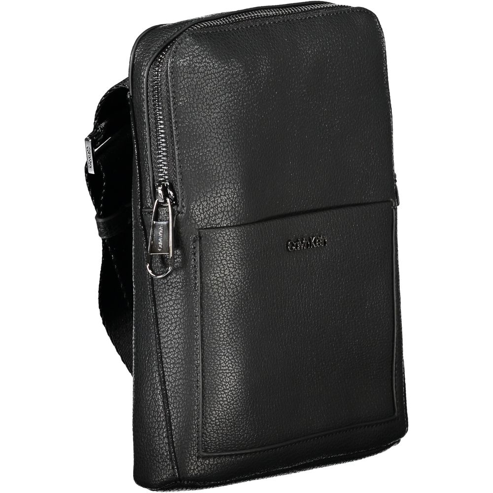 Bolso bandolera de poliéster negro