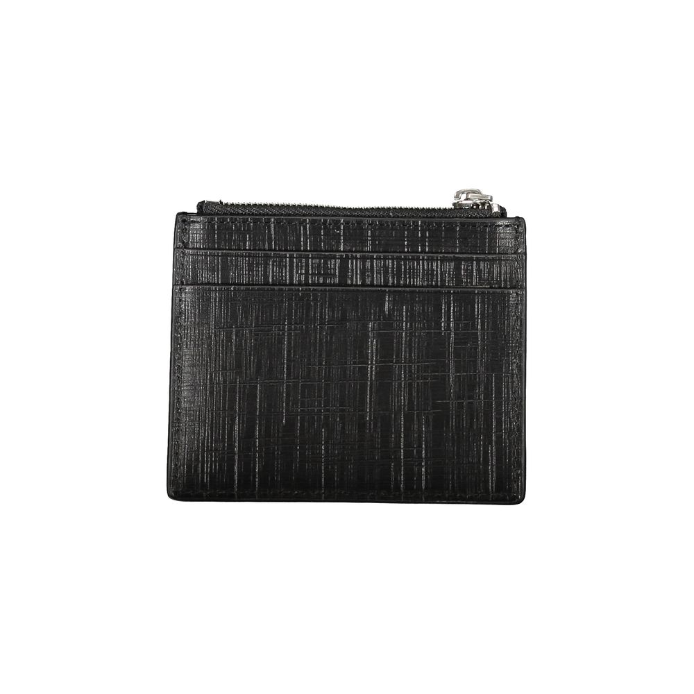 Cartera de piel negra
