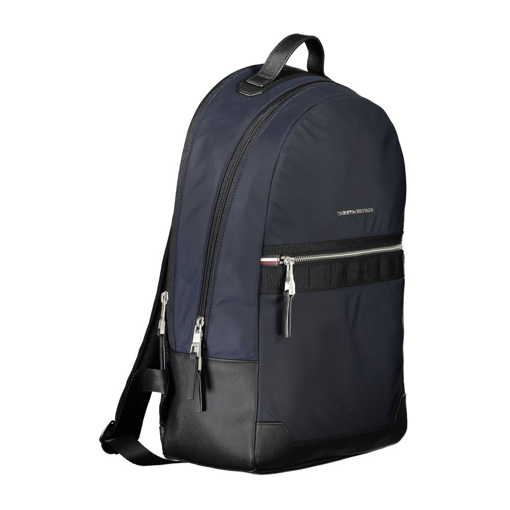 Mochila de poliéster azul