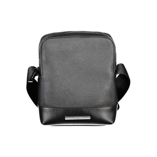 Bolso bandolera de poliéster negro