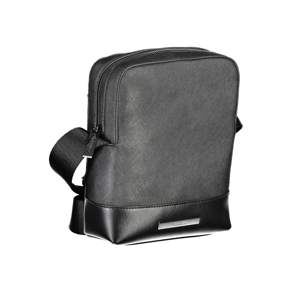 Bolso bandolera de poliéster negro