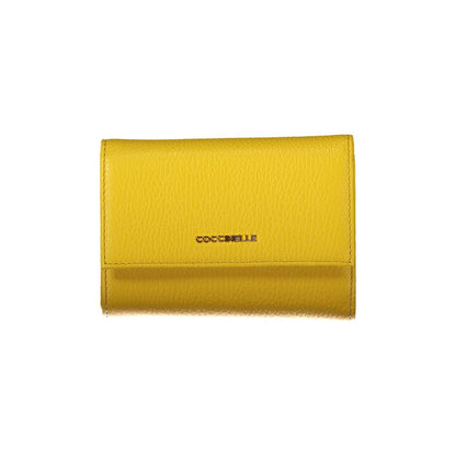 Cartera de piel amarilla