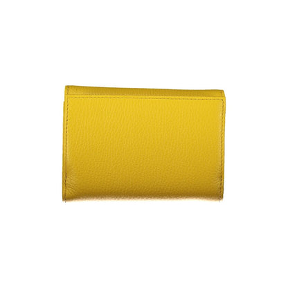 Cartera de piel amarilla