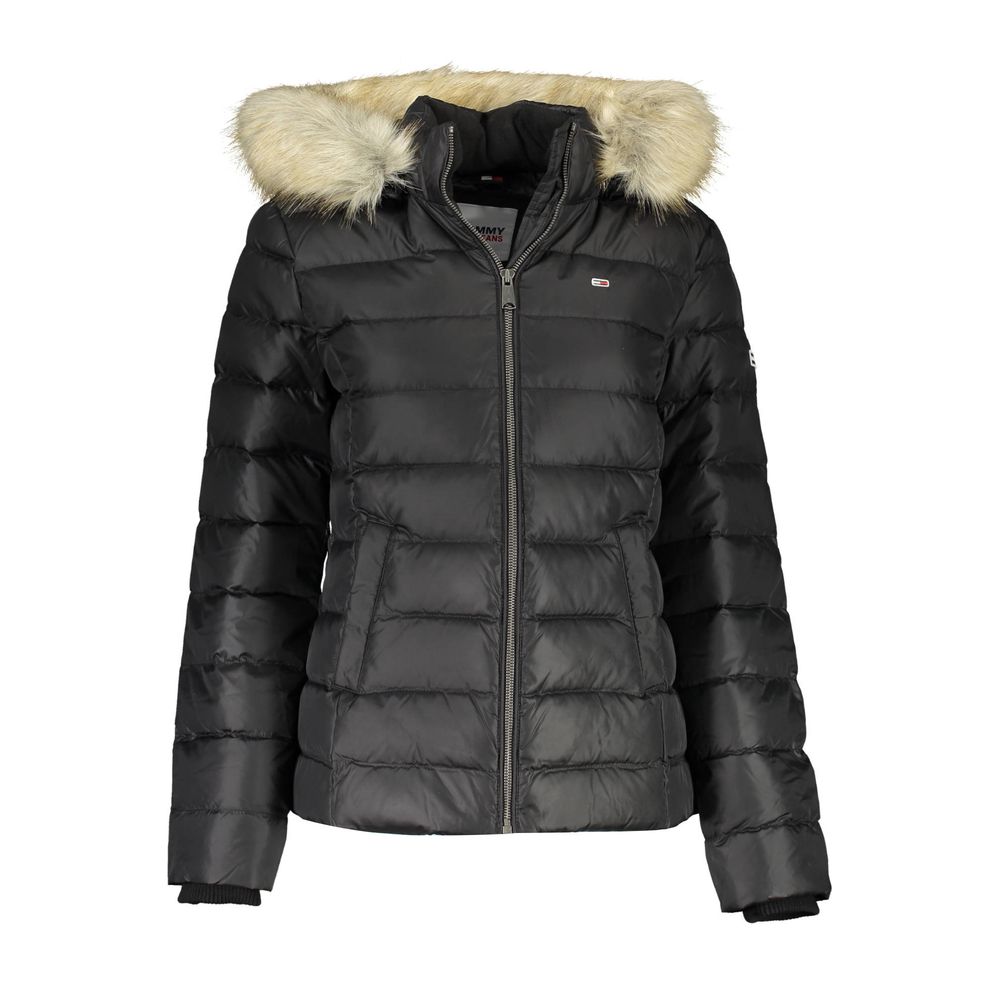 Chaquetas y abrigos de poliéster negro