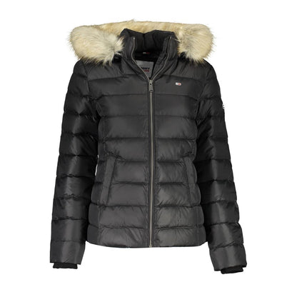 Chaquetas y abrigos de poliéster negro