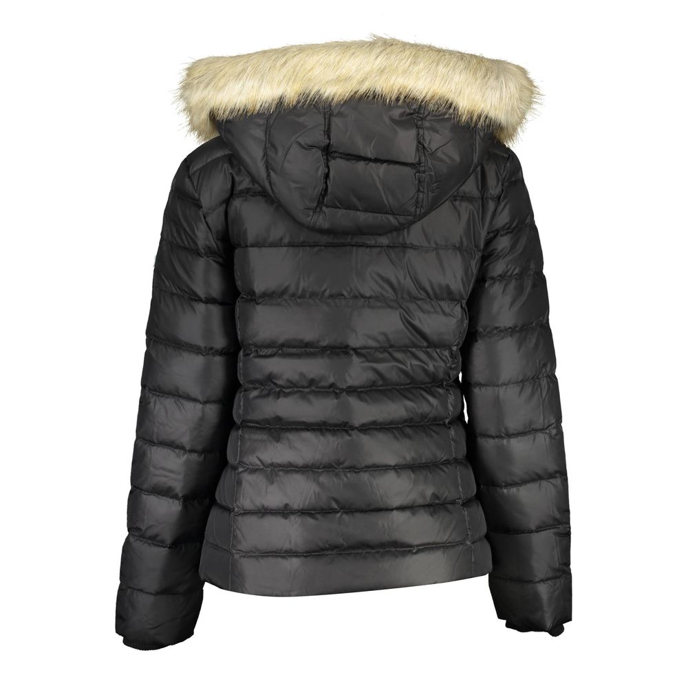 Chaquetas y abrigos de poliéster negro