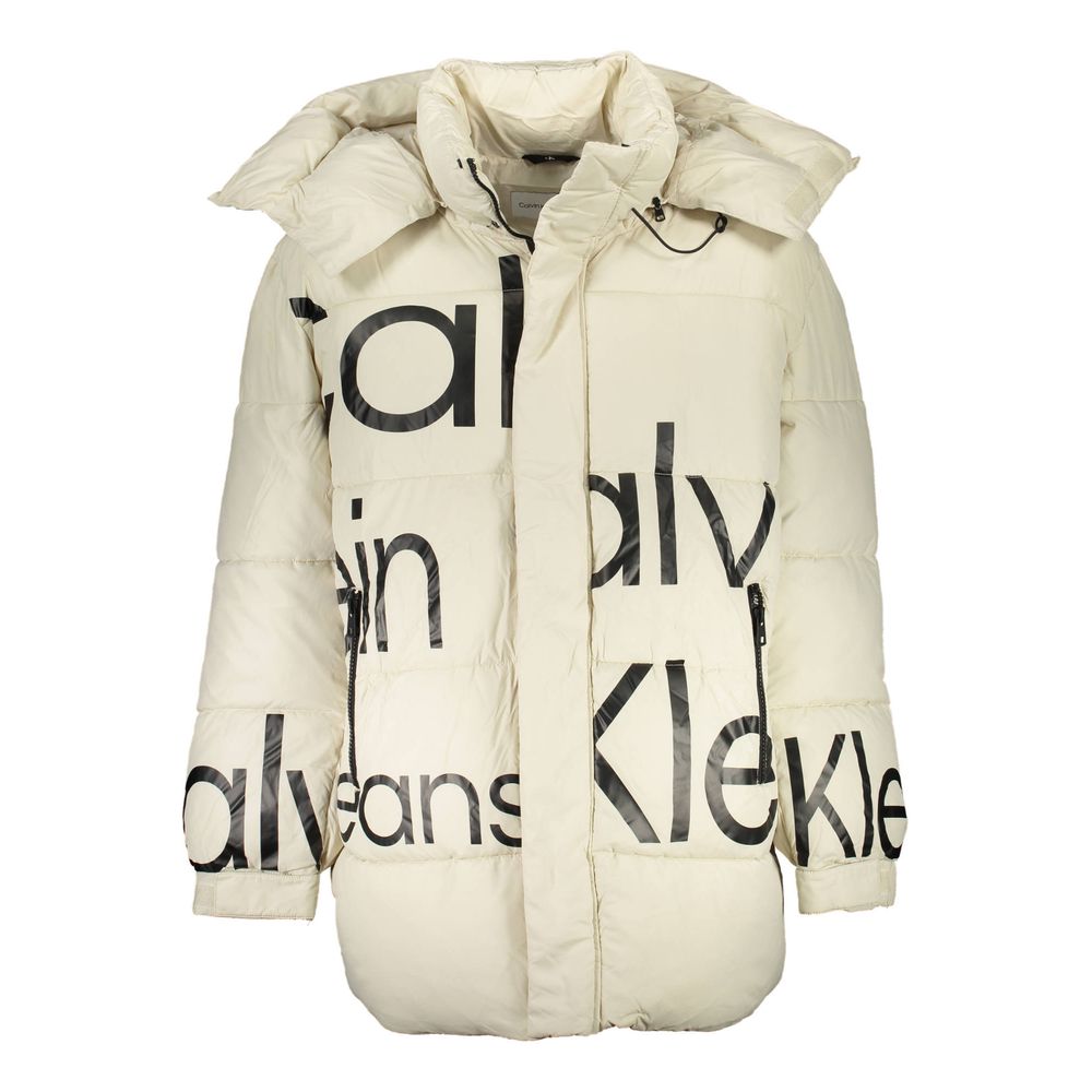 Chaqueta de poliéster beige