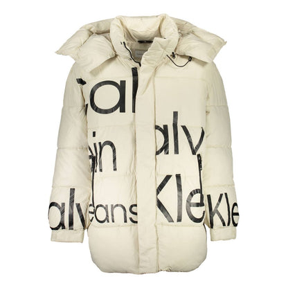 Chaqueta de poliéster beige