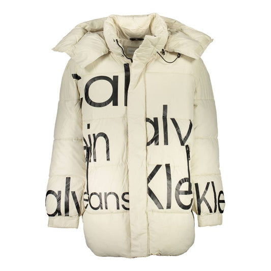 Chaqueta de poliéster beige