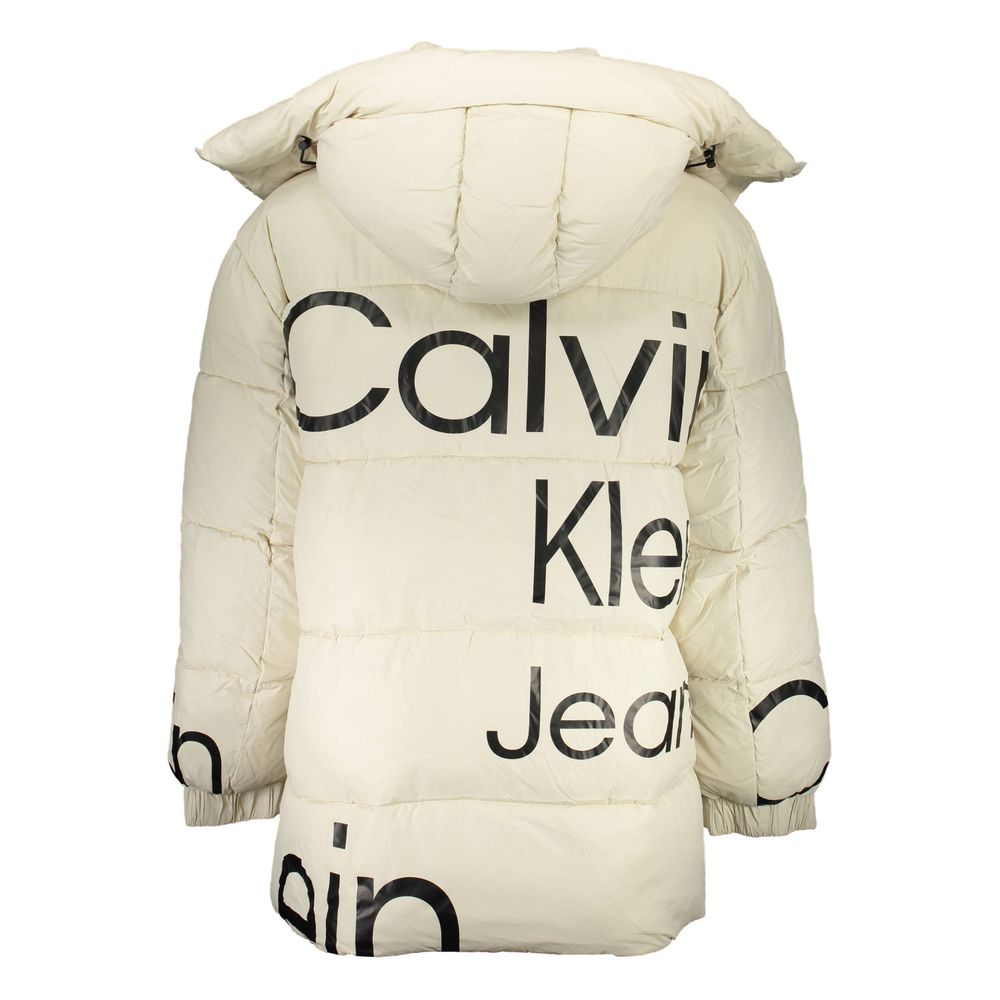 Chaqueta de poliéster beige