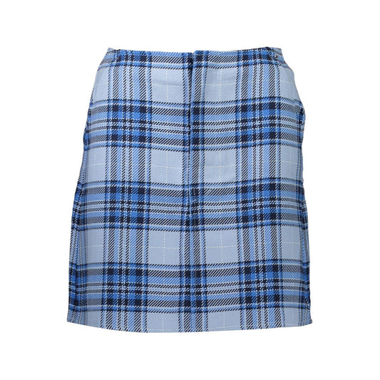Falda azul de algodón