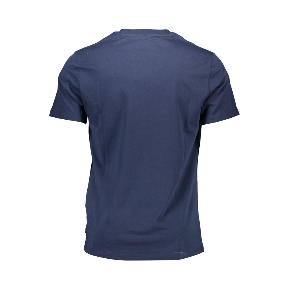 Camiseta azul de algodón
