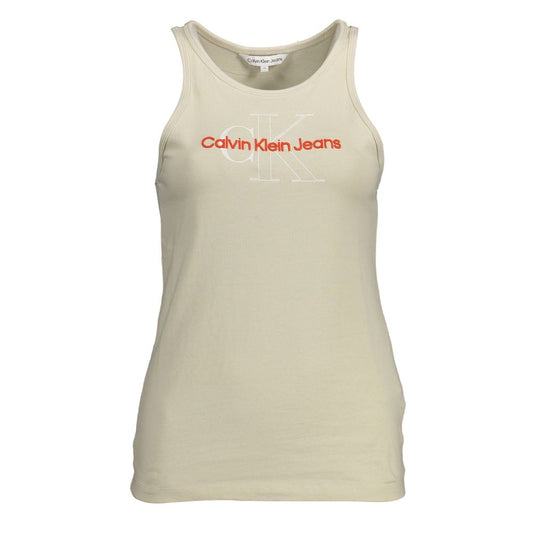 Beige Cotton Tops & T-Shirt
