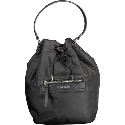 Black Polyester Handbag