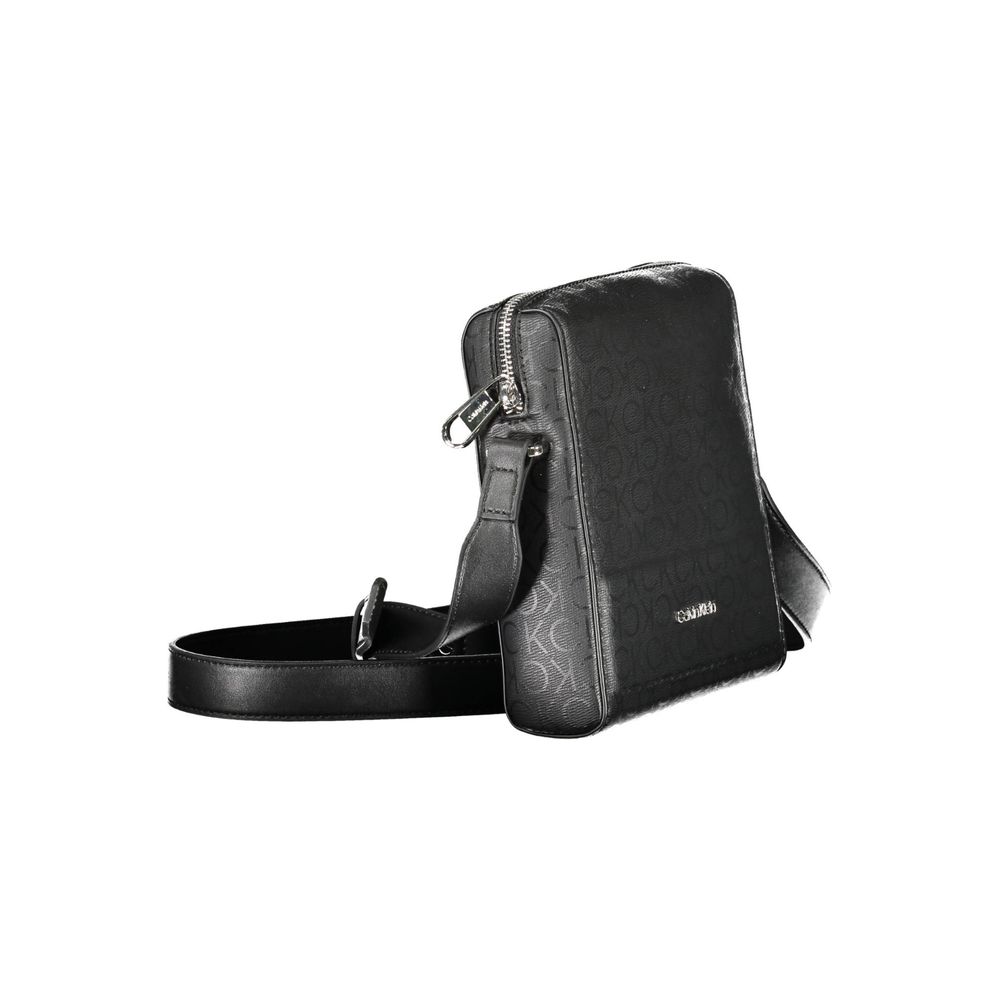 Bolso bandolera de poliéster negro
