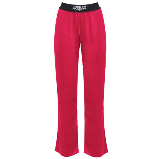Pantalones y vaqueros de poliéster fucsia