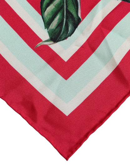 Multicolor Floral Modal Square Foulard Scarf
