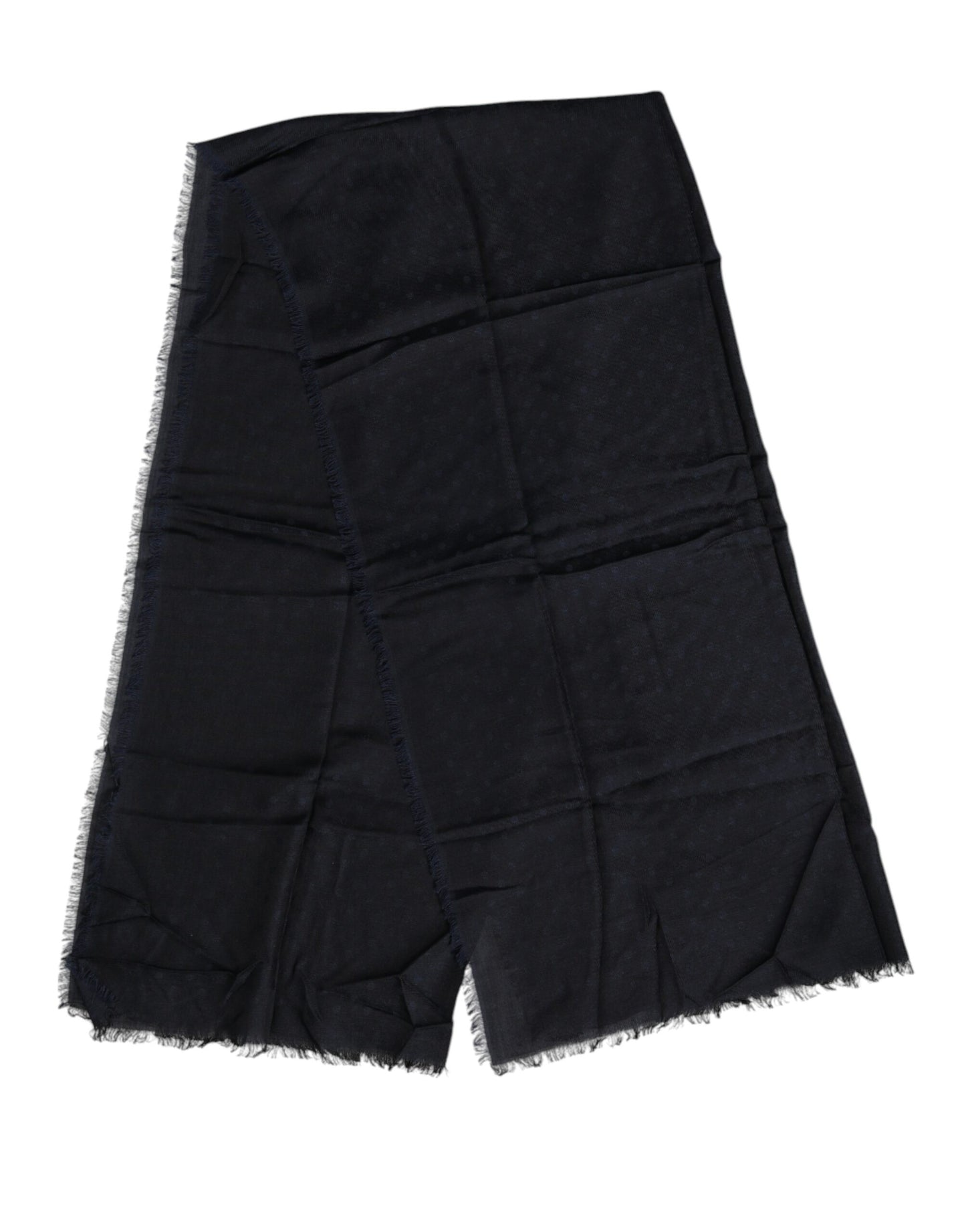 Black Viscose Fringes Neck Warmer Scarf