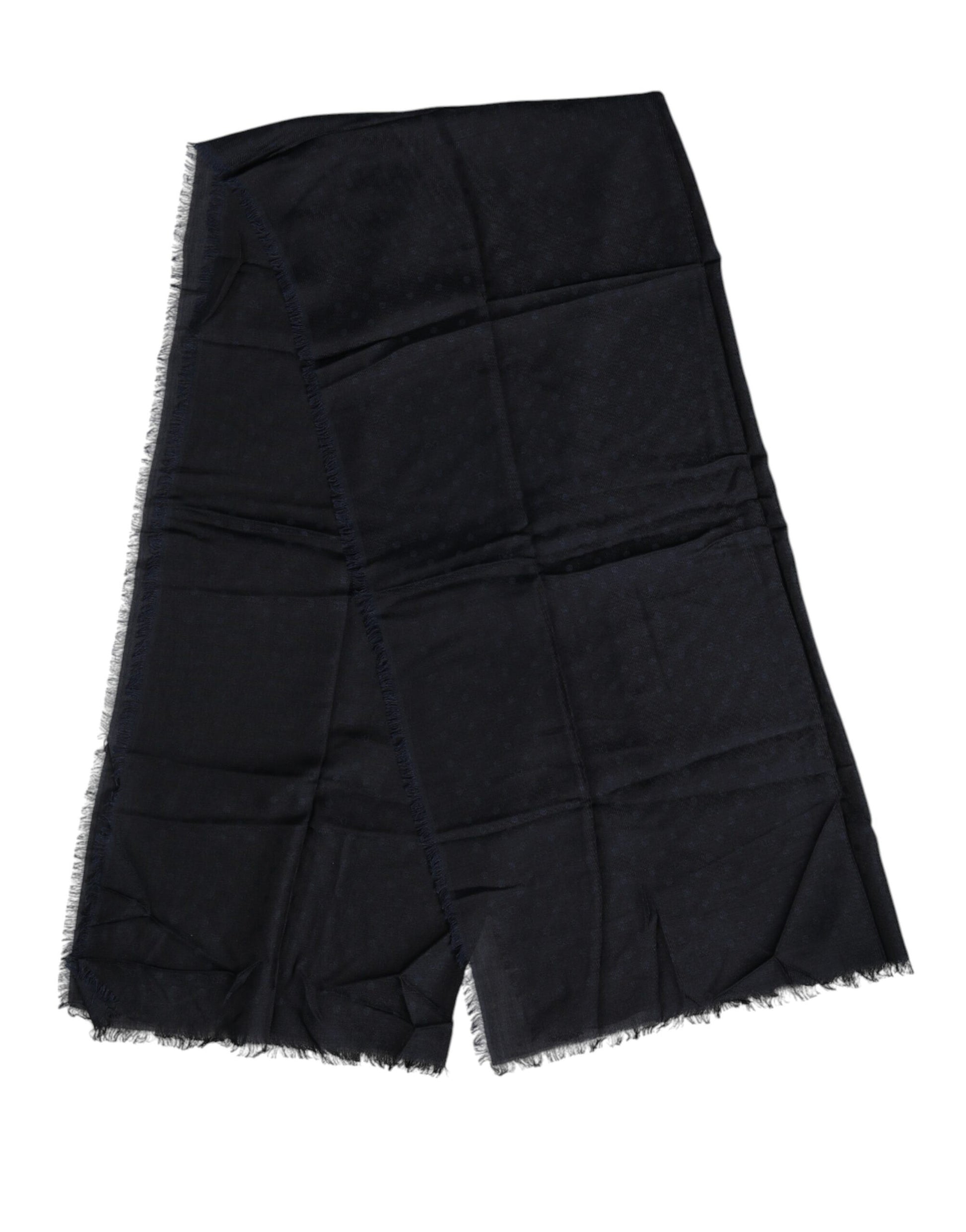 Black Viscose Fringes Neck Warmer Scarf