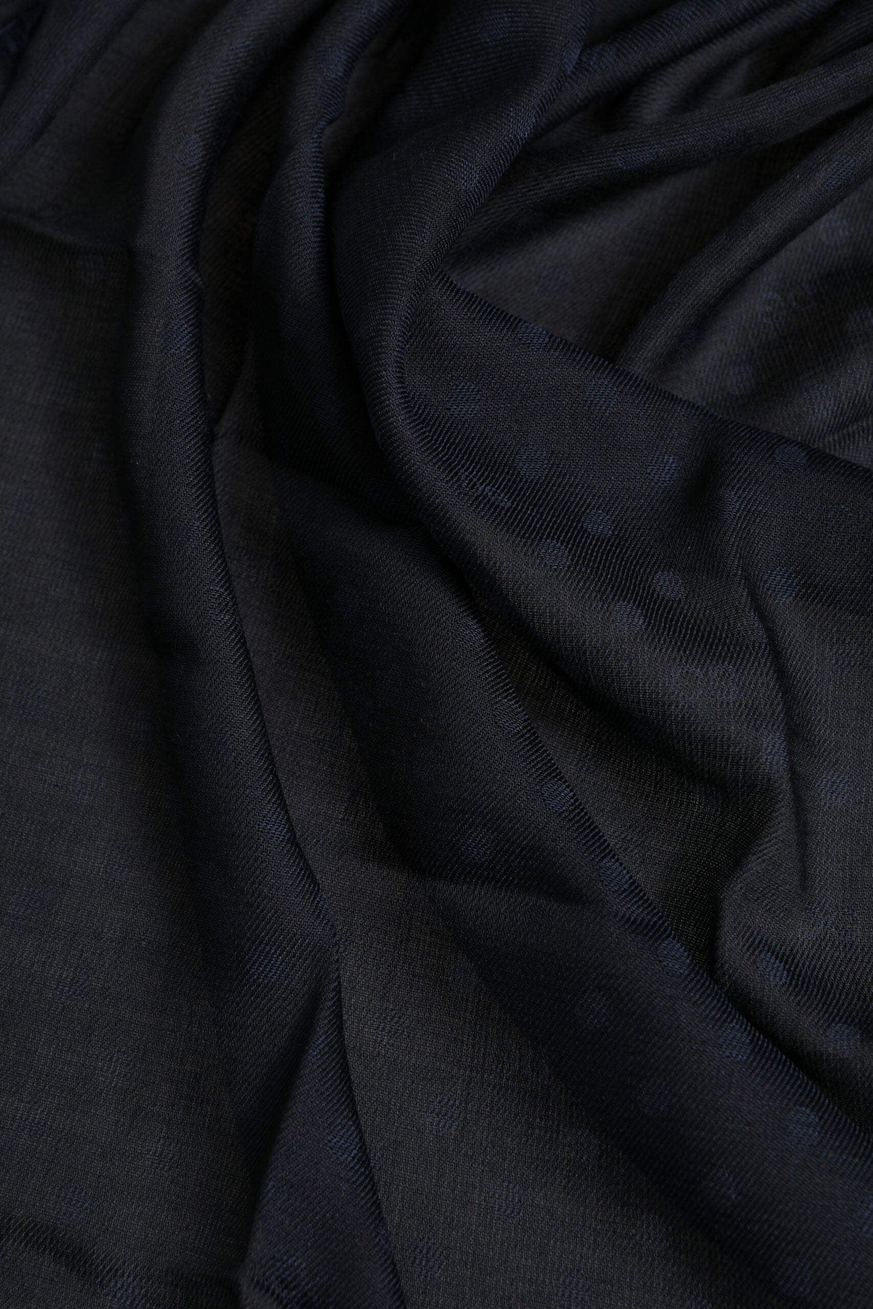 Black Viscose Fringes Neck Warmer Scarf