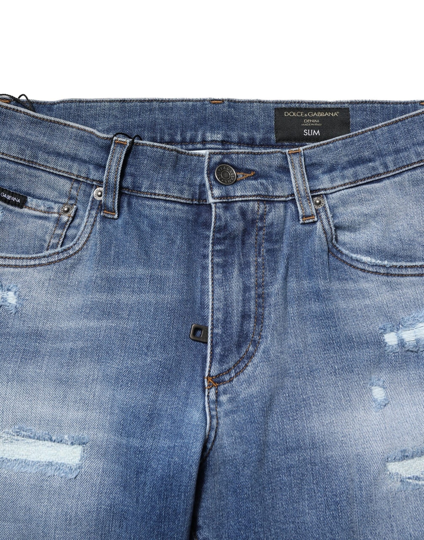 Blue Washed Cotton Skinny Men Denim Jeans