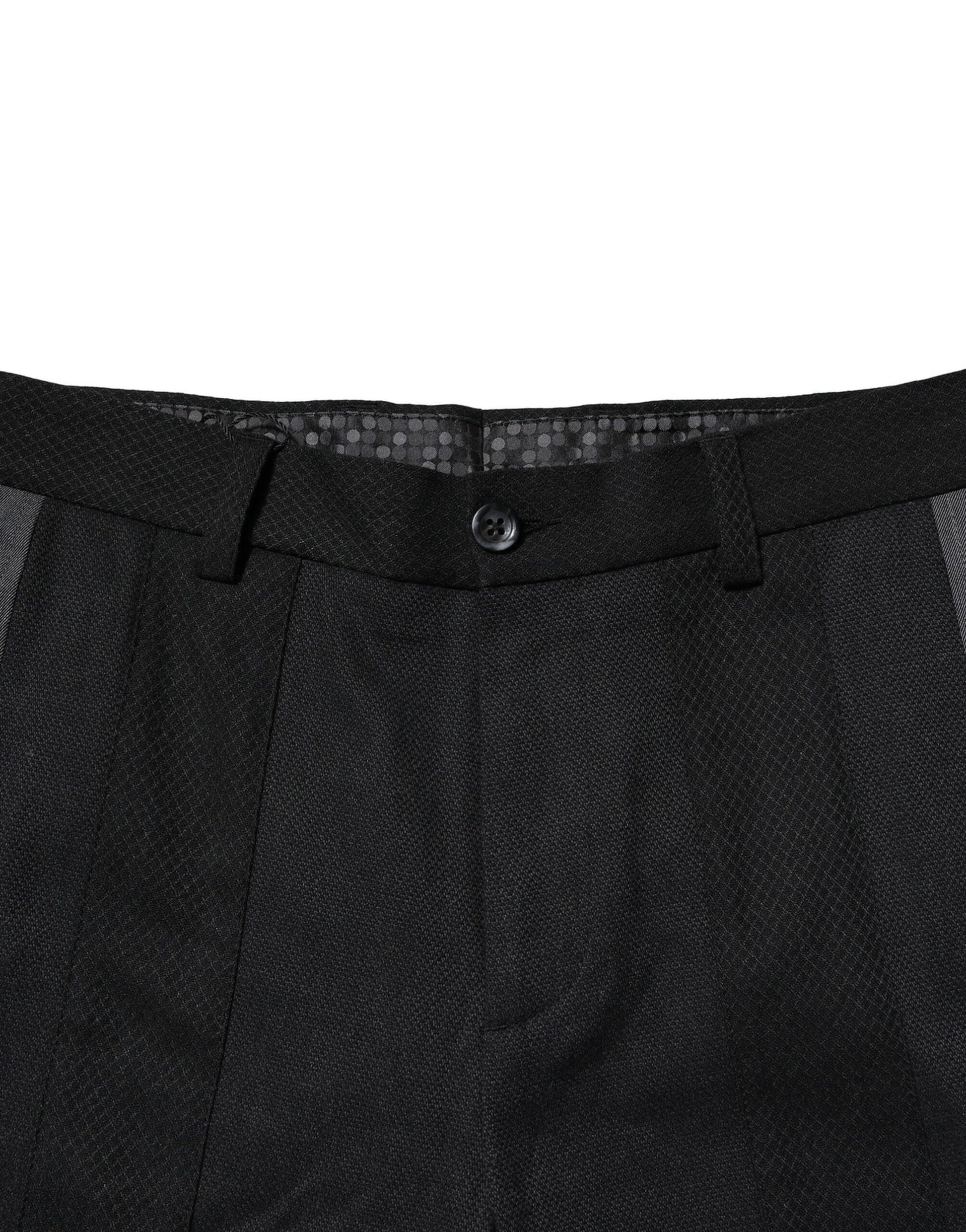 Black Gray Cotton Tapered Men Pants