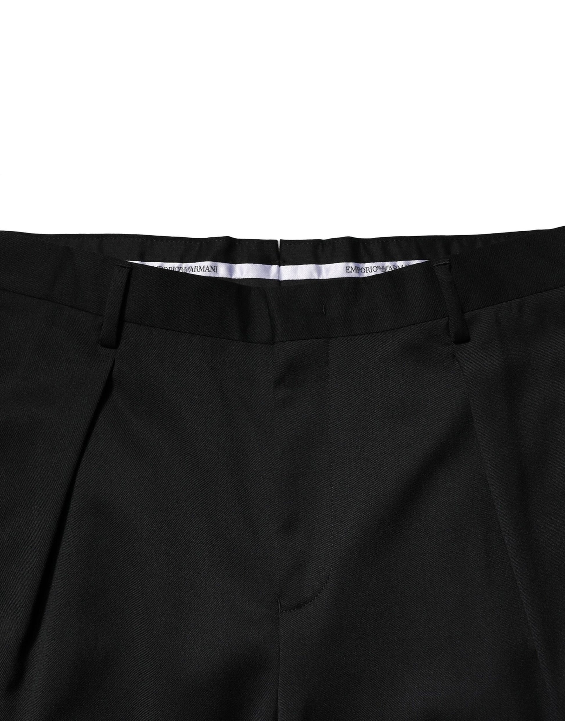 Black Wool Straight Men Formal Pants