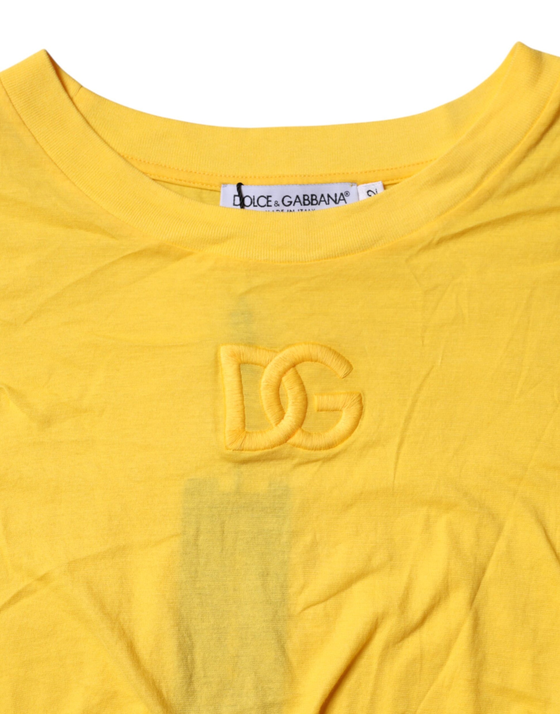 Yellow Cotton Cropped Sleeveless Blouse Top