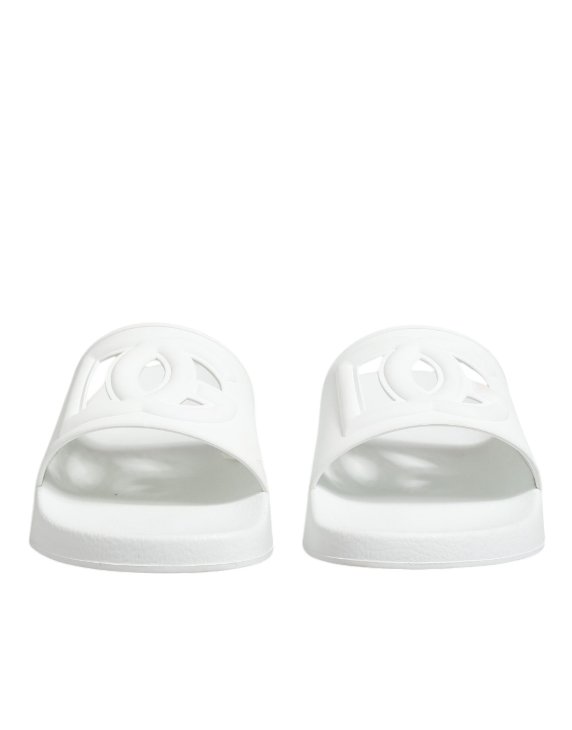 White Rubber Sandals Slides Beachwear Shoes