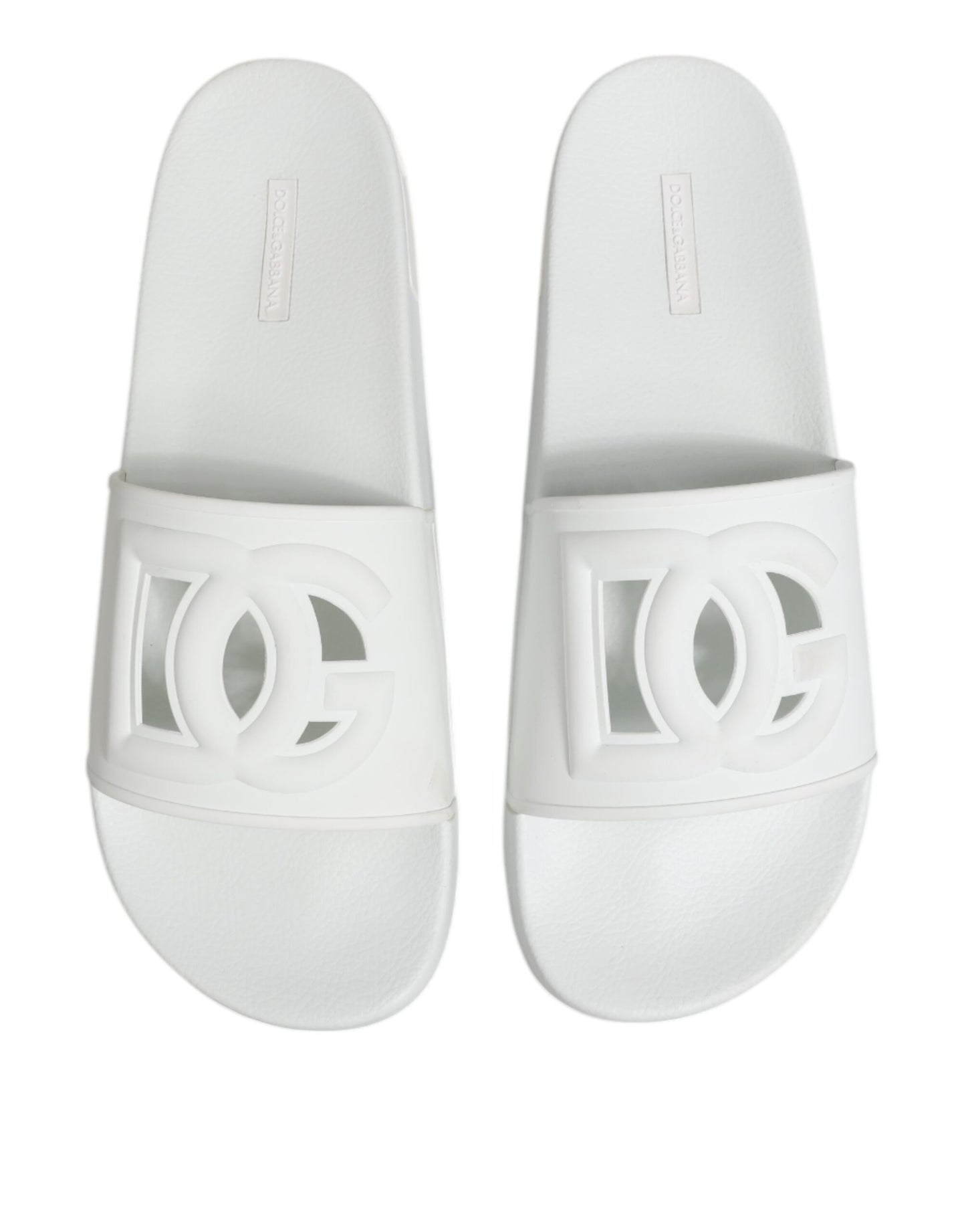 White Rubber Sandals Slides Beachwear Shoes