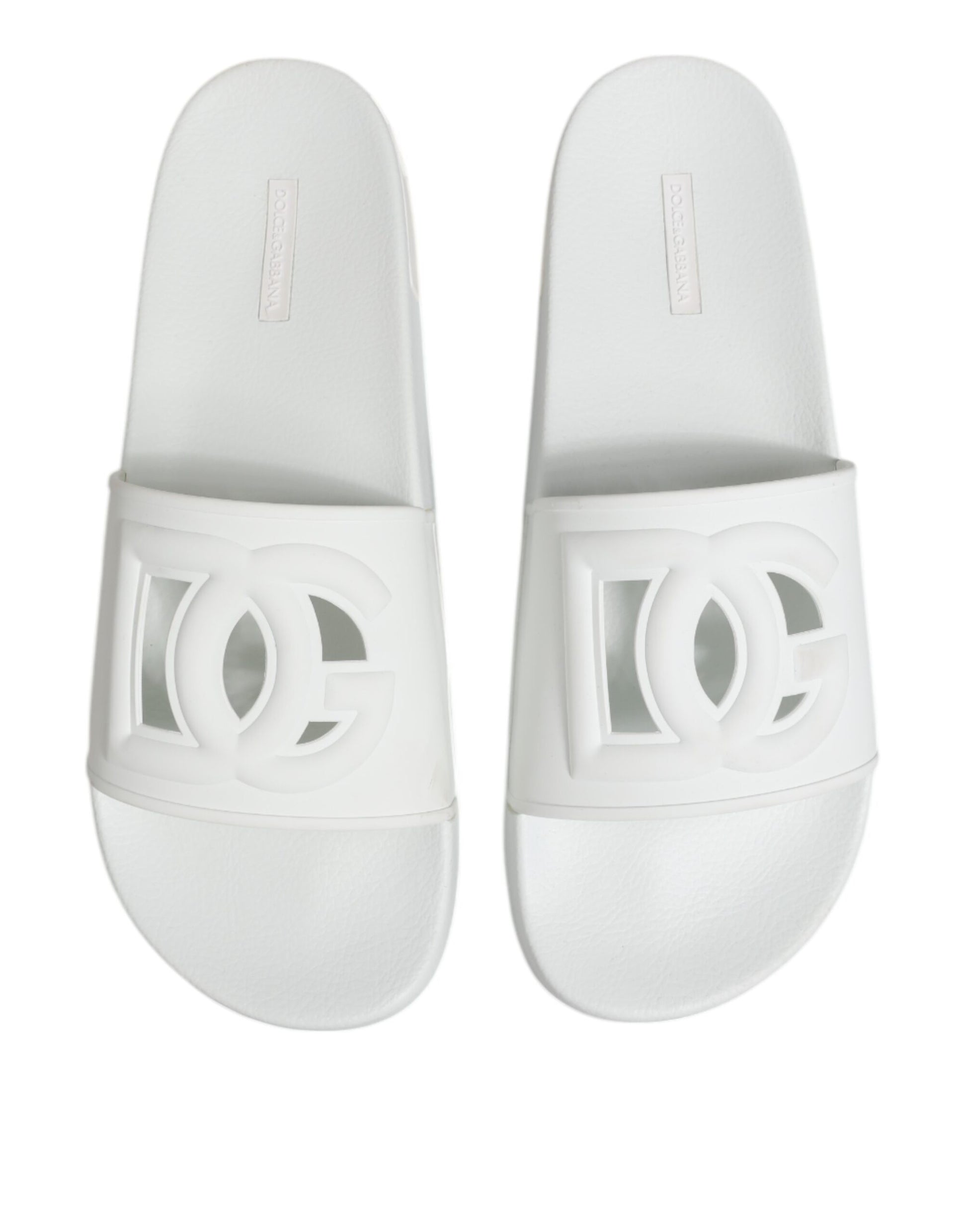 White Rubber Sandals Slides Beachwear Shoes