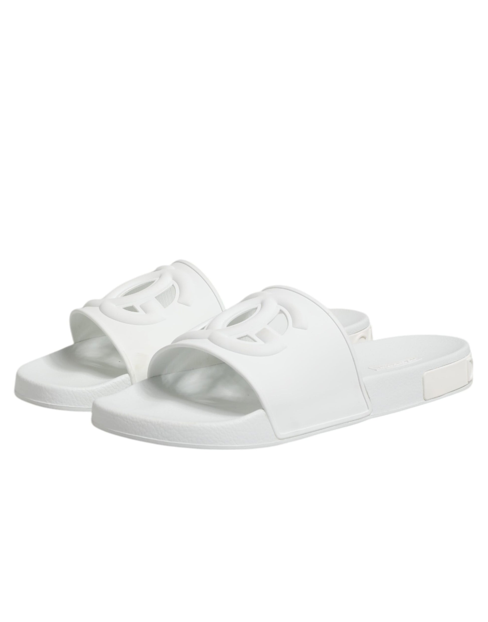 White Rubber Sandals Slides Beachwear Shoes