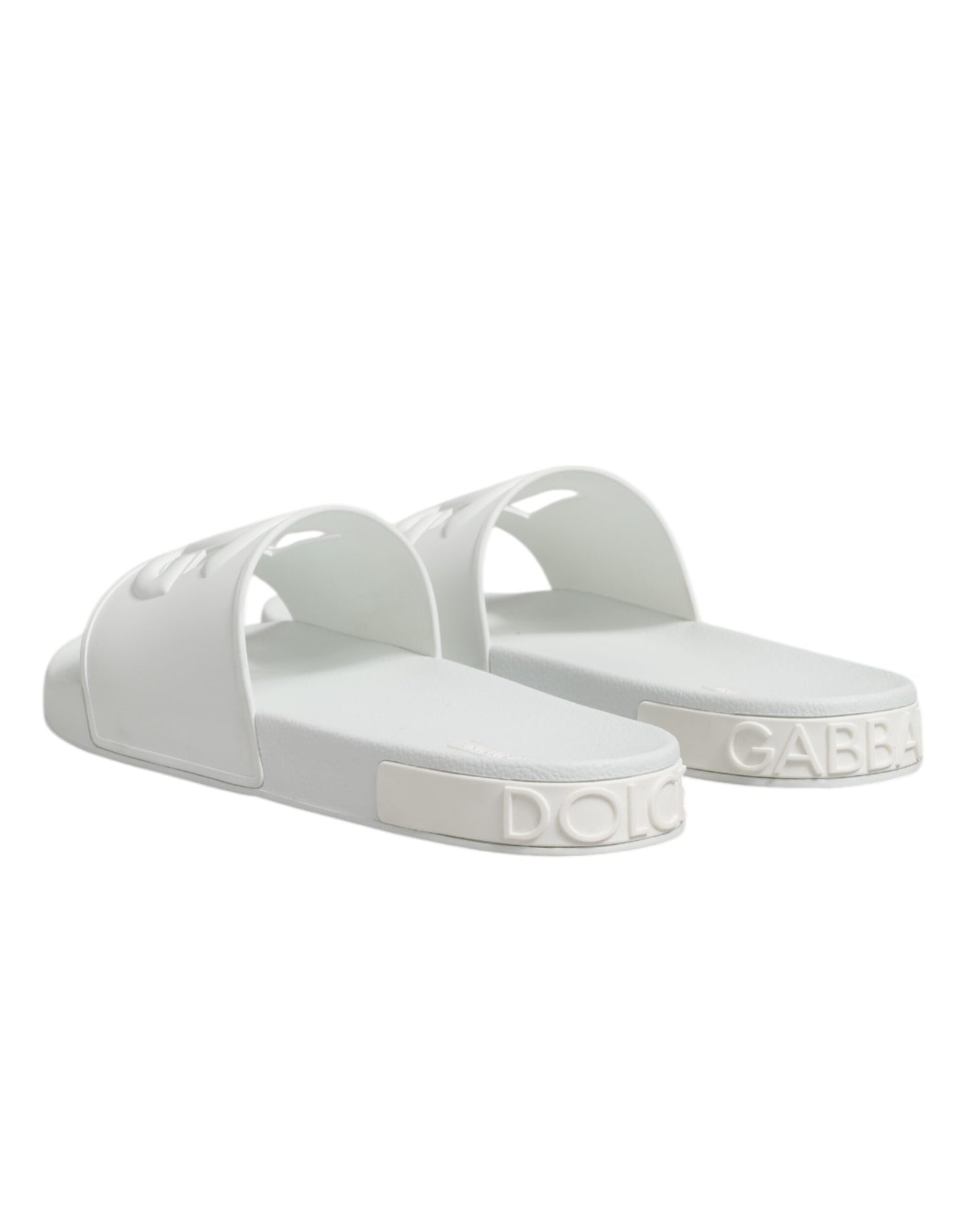 White Rubber Sandals Slides Beachwear Shoes