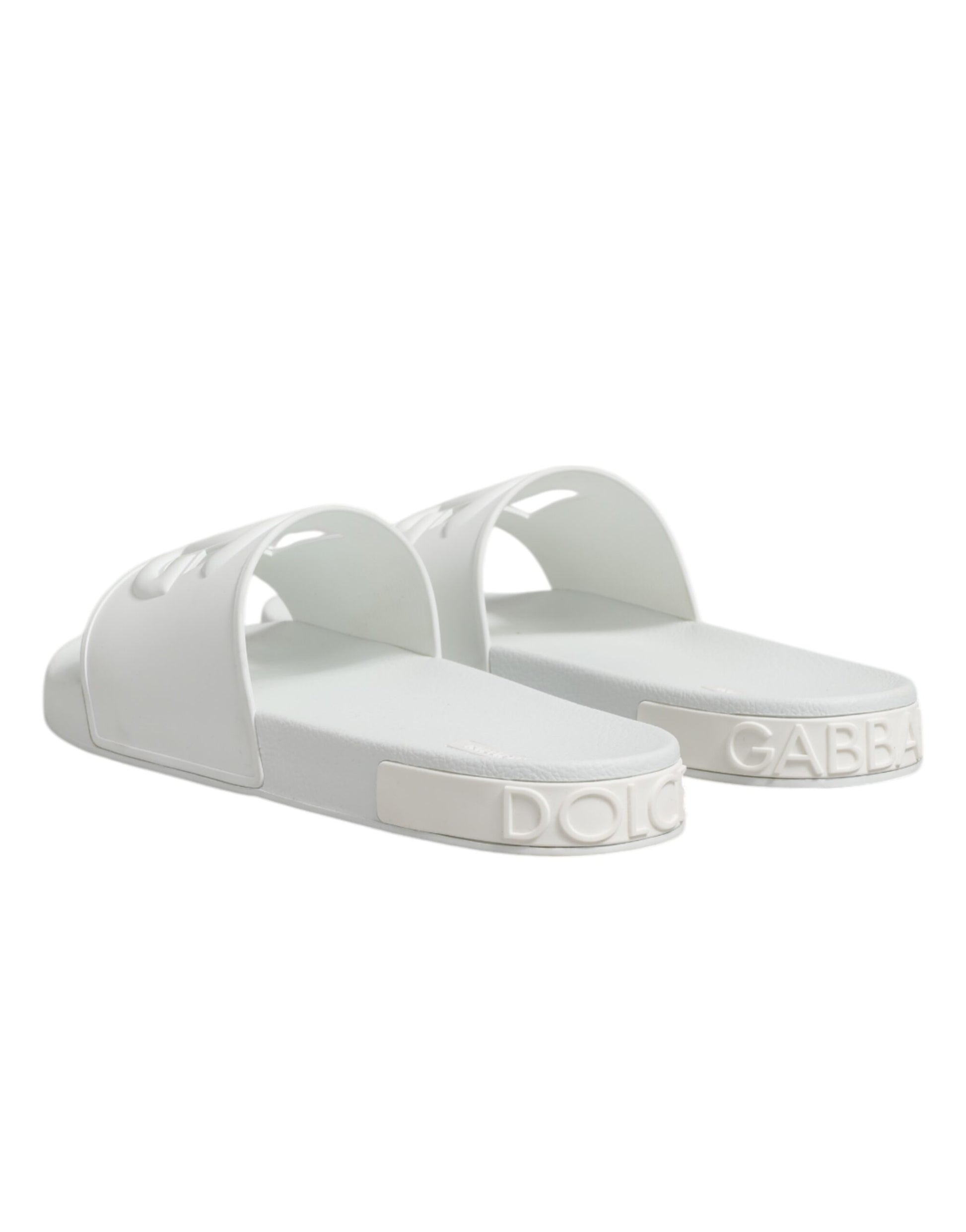 White Rubber Sandals Slides Beachwear Shoes