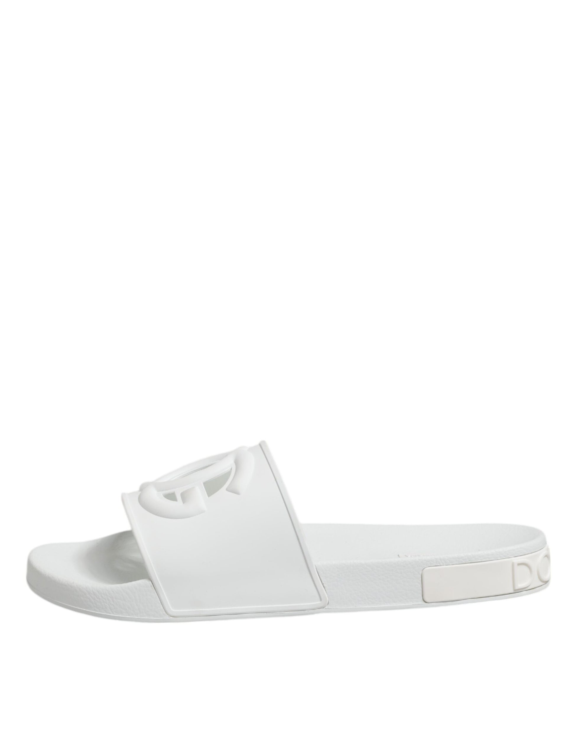 White Rubber Sandals Slides Beachwear Shoes